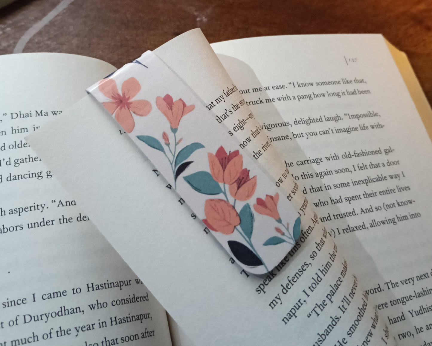 Red Wildflower Magnetic Bookmark