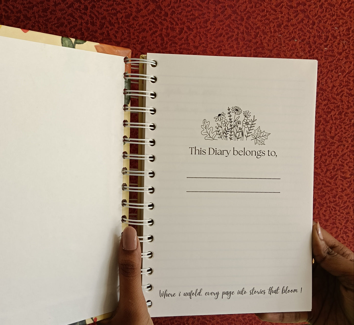 Floral Whispers | White Spiral Diary